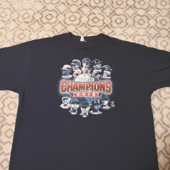 MLB Players Choice Men's Red Sox L 2018 World Championship Navy Tee - Picture 4 of 5